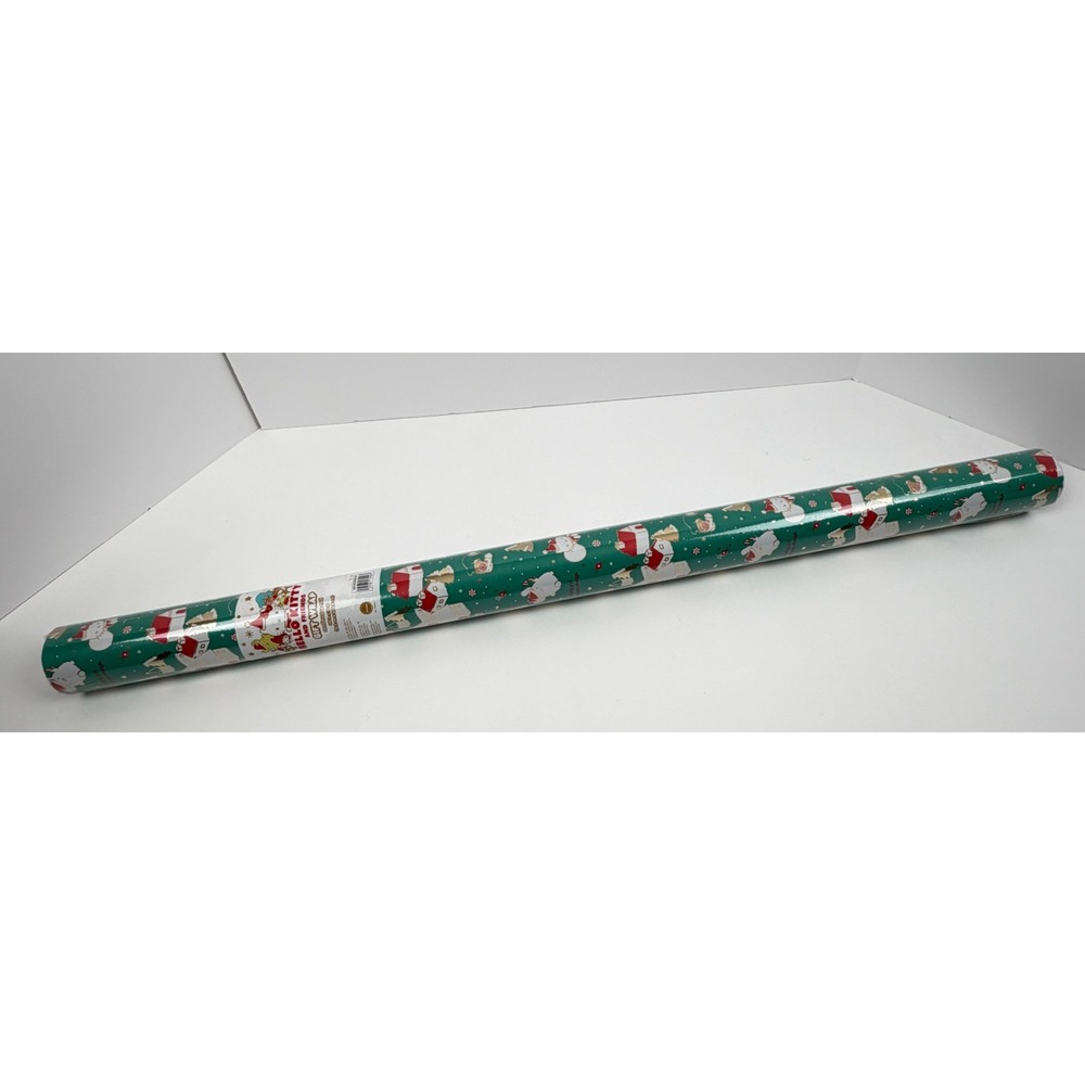 Sanrio Hello Kitty Friends Christmas Gift Wrap Green 30in x 10ft New Roll
